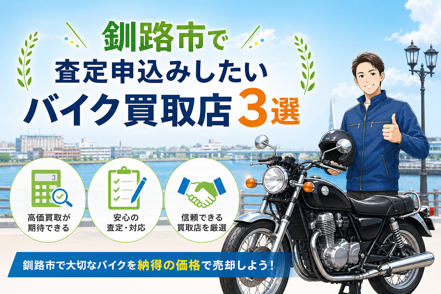 釧路市で査定申込みしたいバイク買取店3選