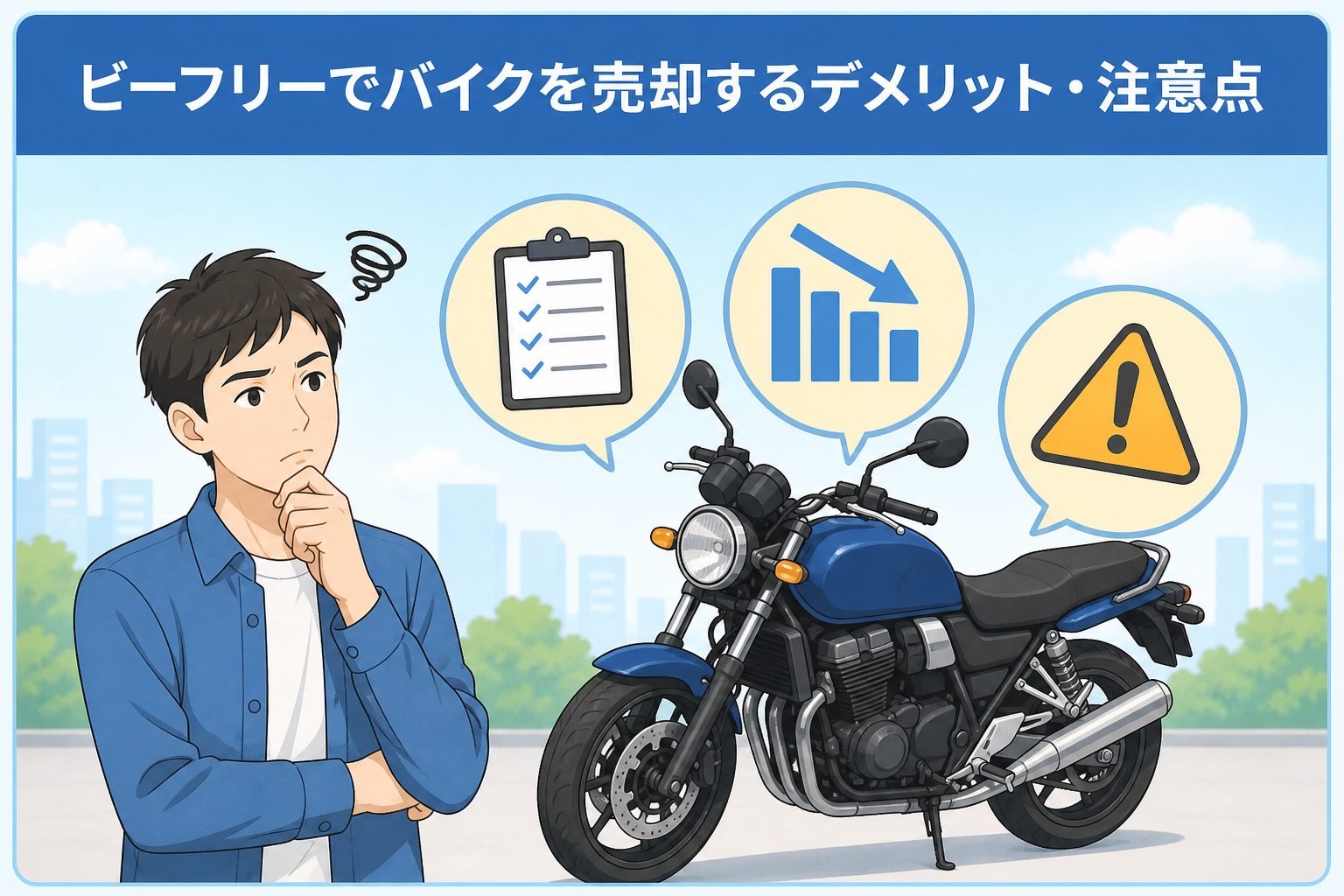 ビーフリーでバイクを売却するデメリット・注意点