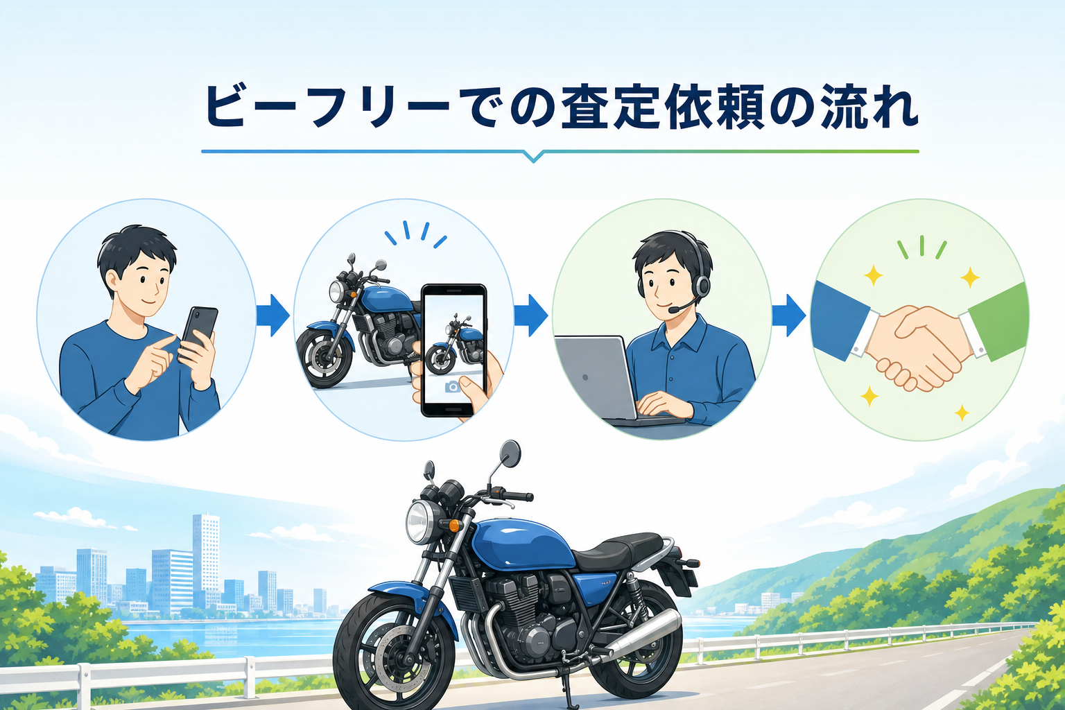 ビーフリーでの査定依頼の流れ