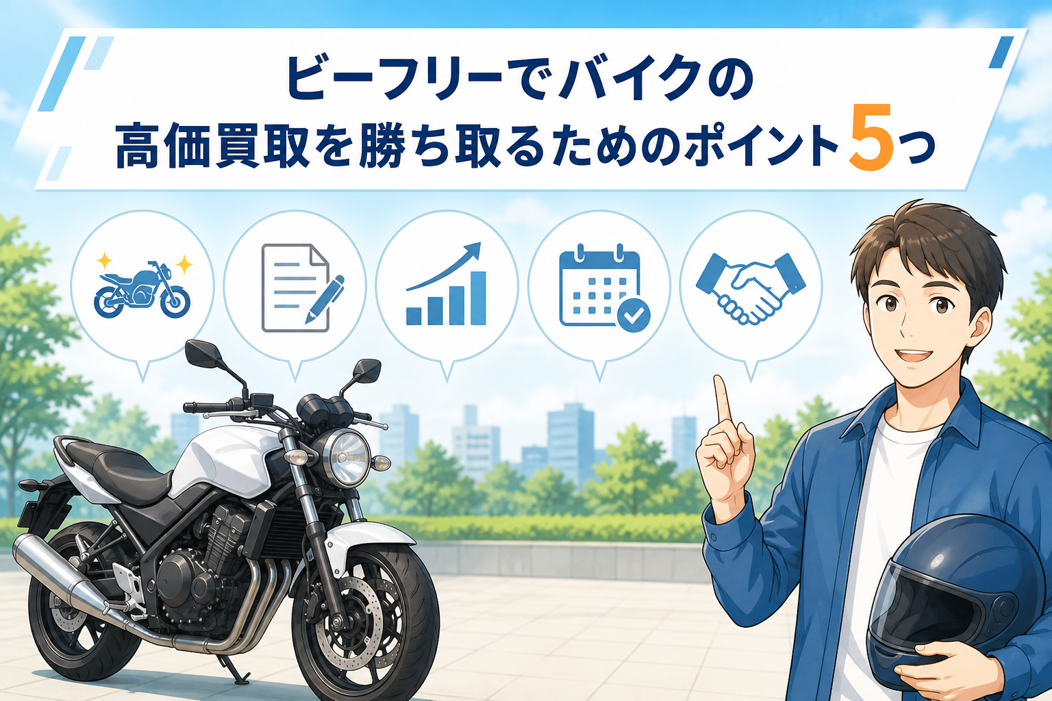 ビーフリーでバイクの高価買取を勝ち取るためのポイント5つ