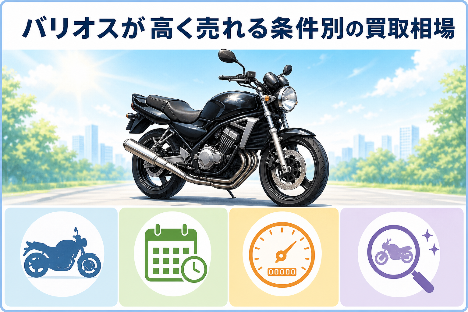 バリオスが高く売れる条件別の買取相場