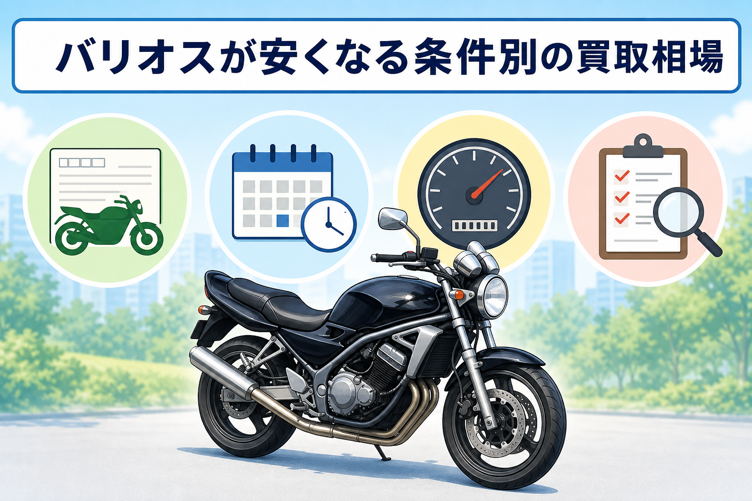 バリオスが安くなる条件別の買取相場