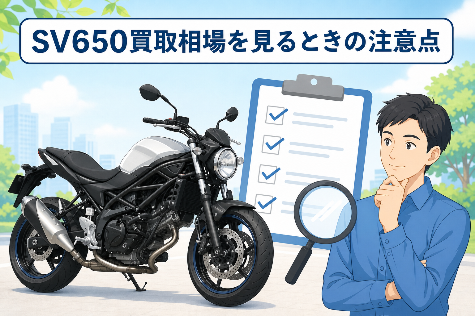 SV650買取相場を見るときの注意点