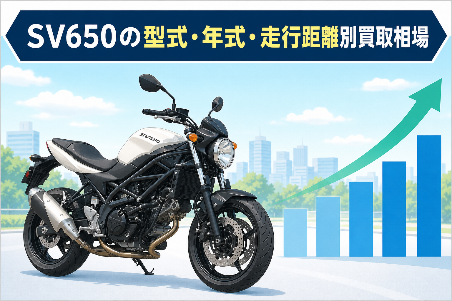 SV650の型式・年式・走行距離別買取相場