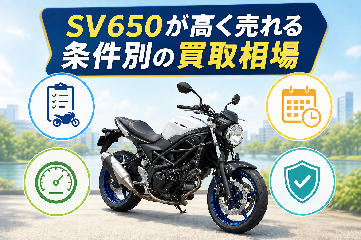 SV650が高く売れる条件別の買取相場