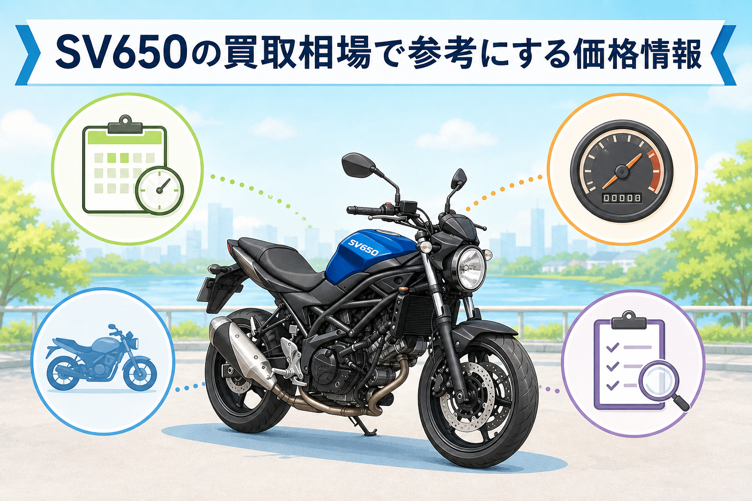 SV650の買取相場で参考にする価格情報