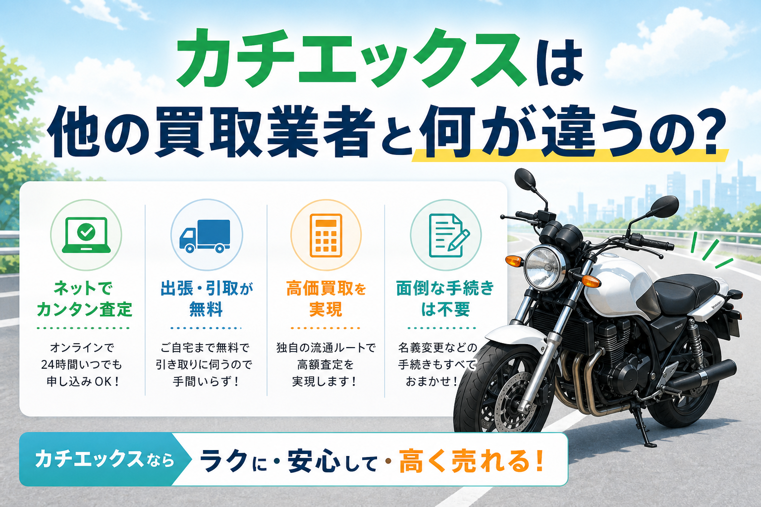 カチエックスは他の買取業者と何が違うの?