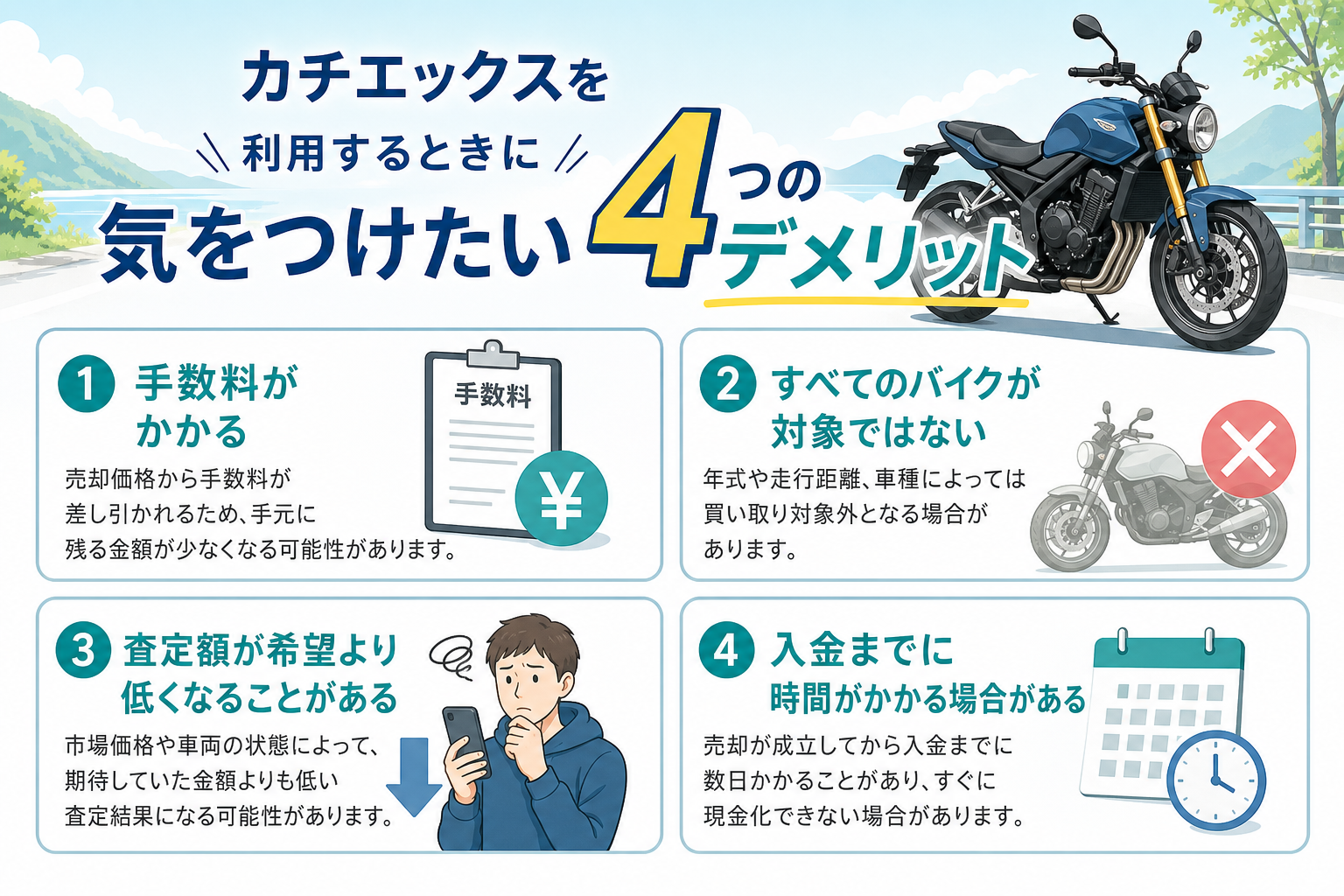 カチエックスを利用するときに気をつけたい4つのデメリット