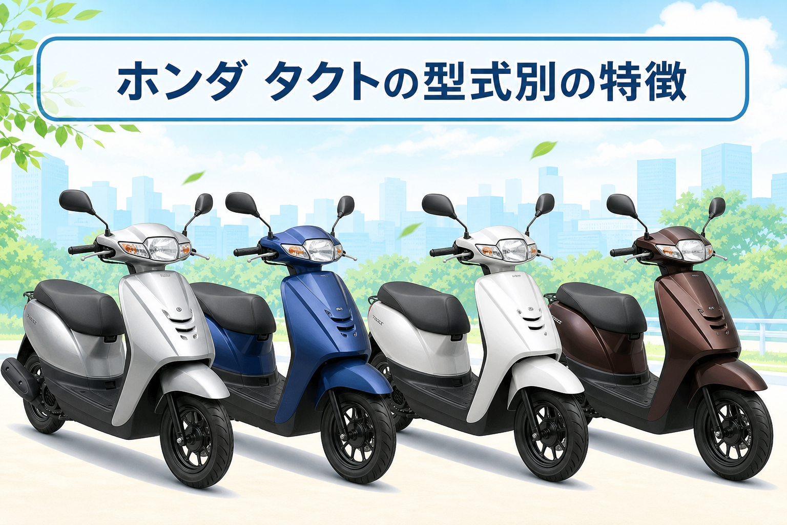 ホンダ タクトの型式別の特徴