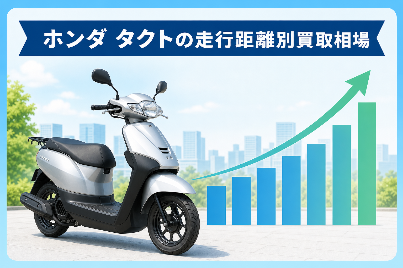 ホンダ タクトの走行距離別買取相場