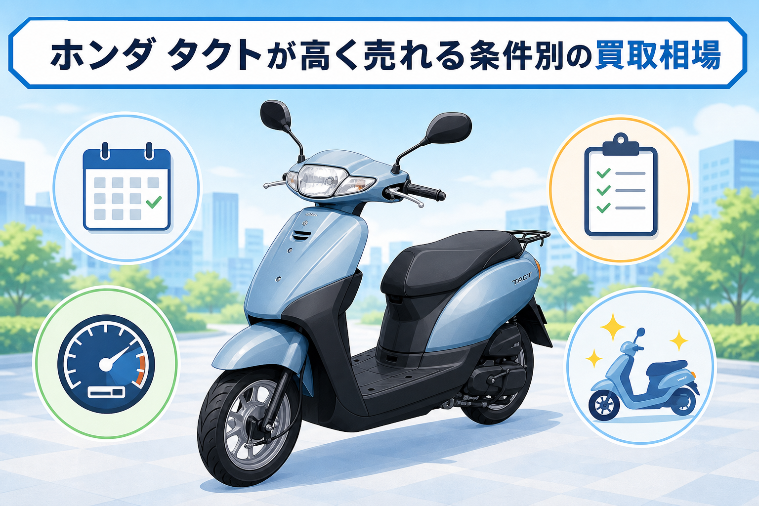 ホンダ タクトが高く売れる条件別の買取相場