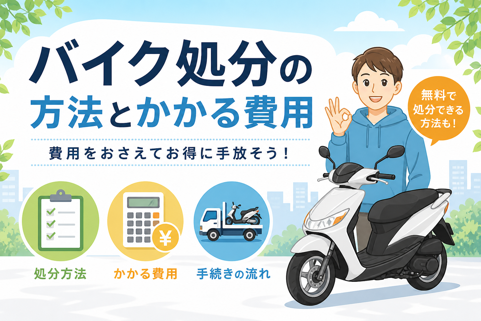 バイク処分の方法とかかる費用