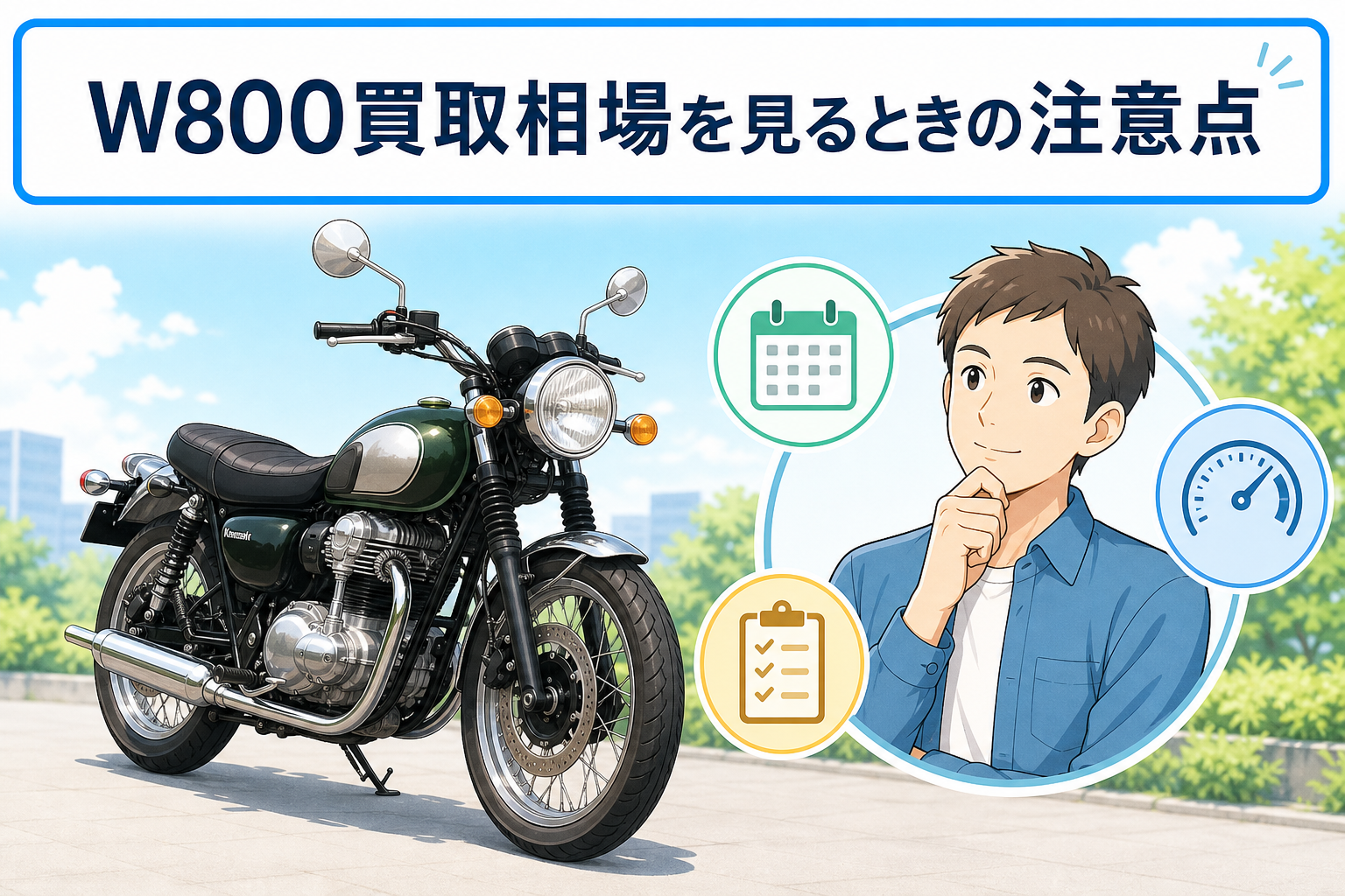 W800買取相場を見るときの注意点