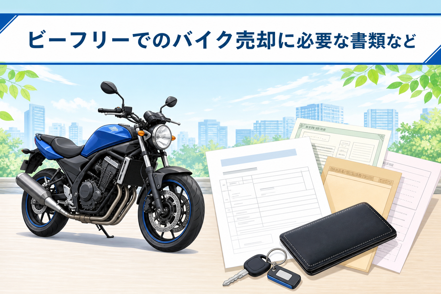 ビーフリーでのバイク売却に必要な書類など