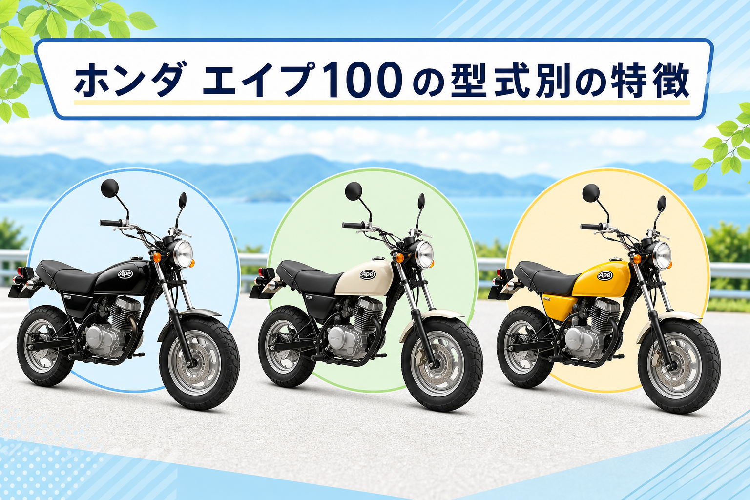 ホンダ エイプ100の型式別の特徴
