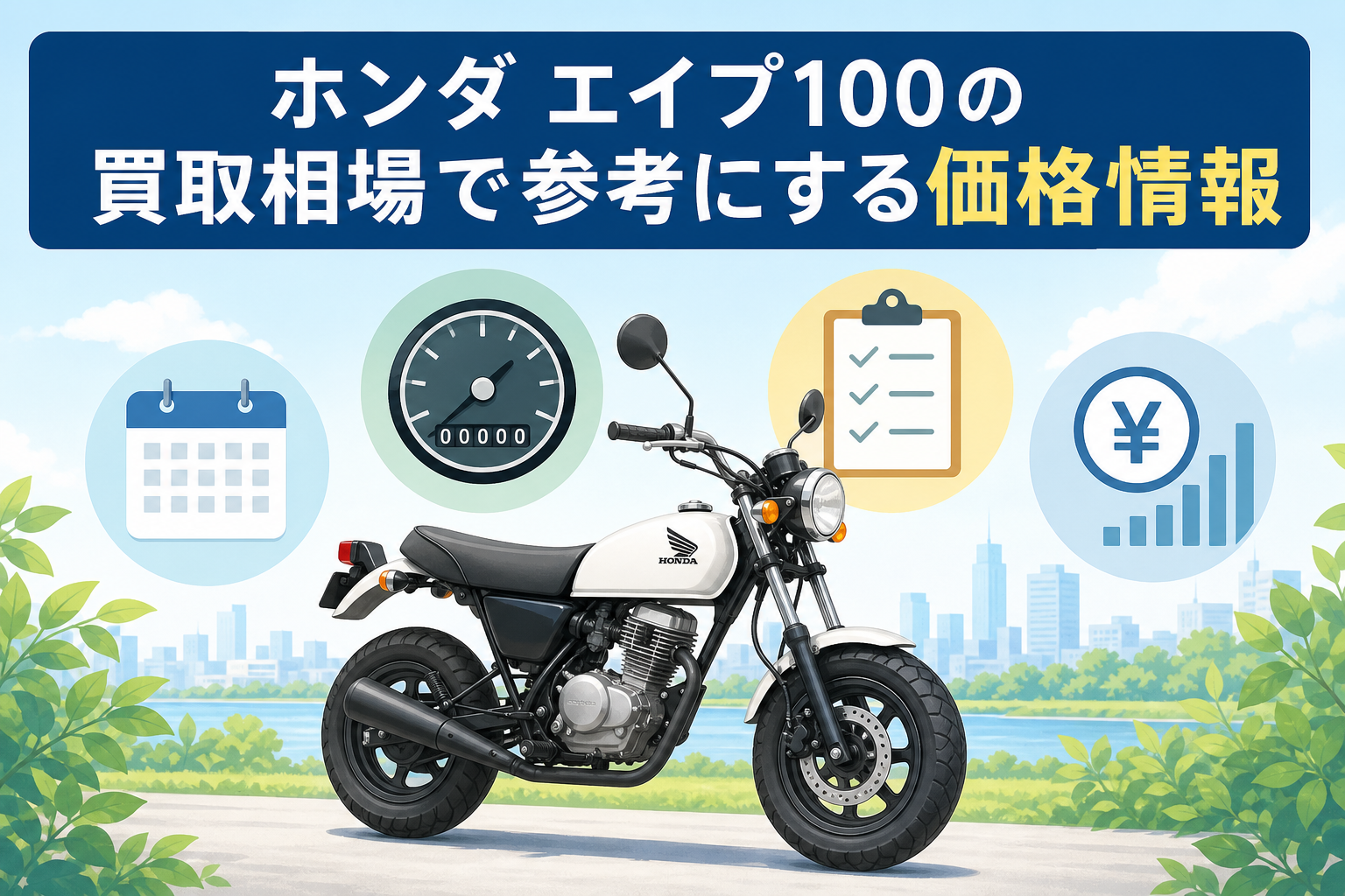 ホンダ エイプ100の買取相場で参考にする価格情報