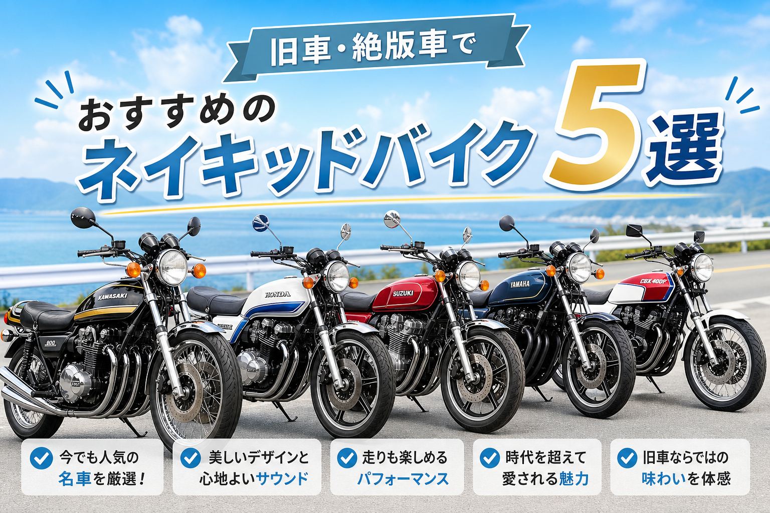 旧車・絶版車でおすすめのネイキッドバイク5選