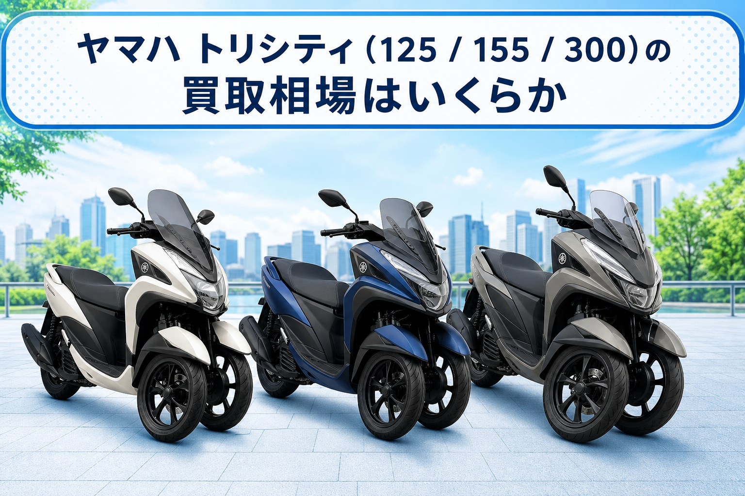 ヤマハ トリシティ(125 / 155 / 300)の買取相場はいくらか
