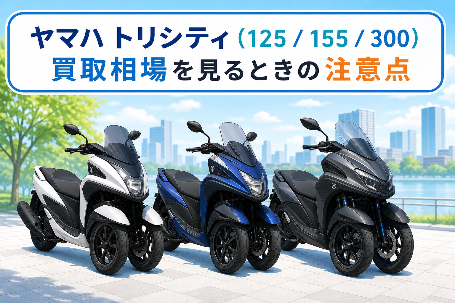 ヤマハ トリシティ(125 / 155 / 300)買取相場を見るときの注意点