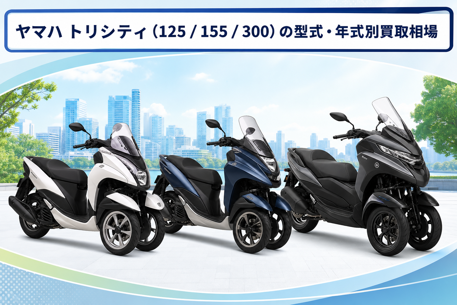 ヤマハ トリシティ(125 / 155 / 300)の型式・年式別買取相場
