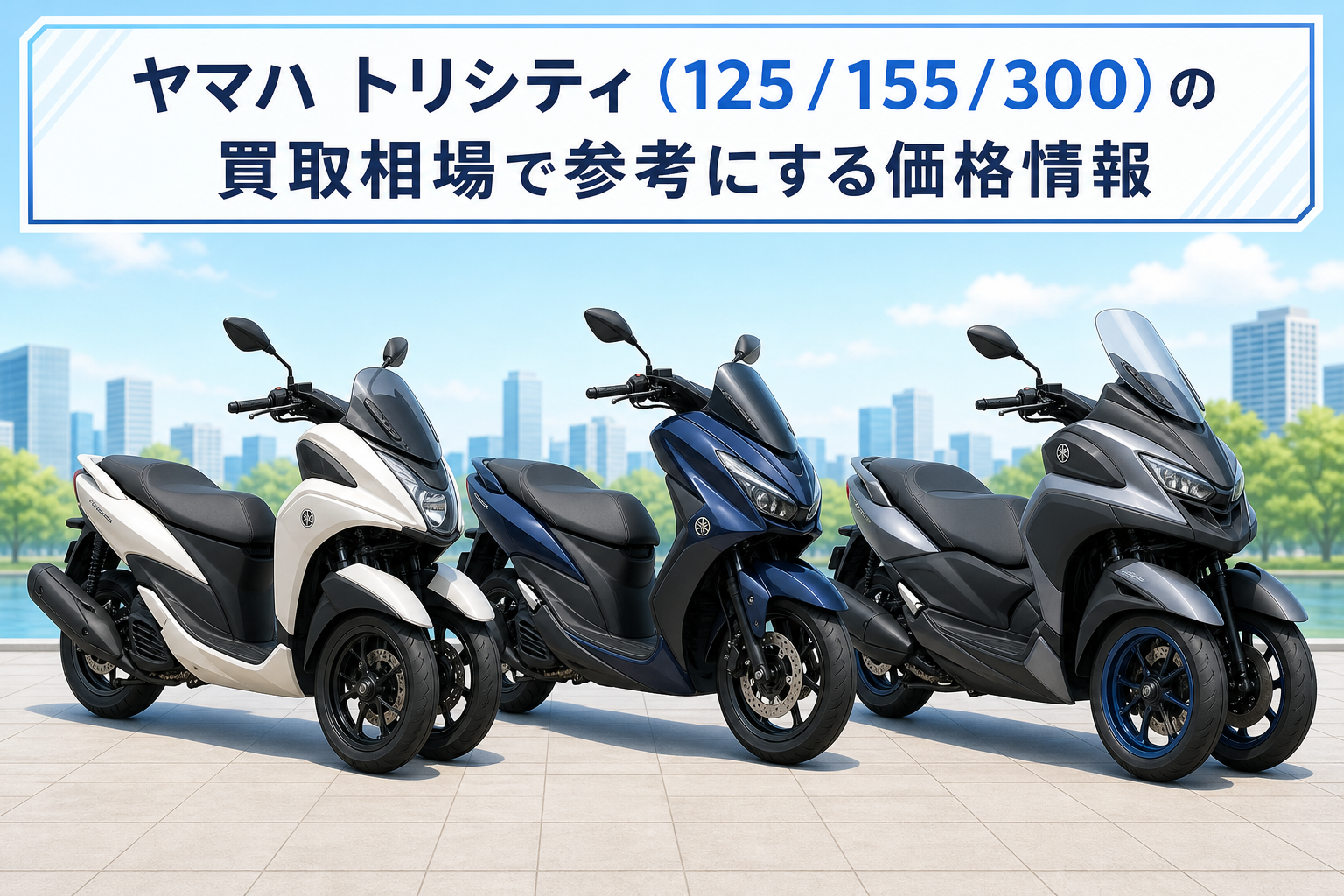 ヤマハ トリシティ(125 / 155 / 300)の買取相場で参考にする価格情報