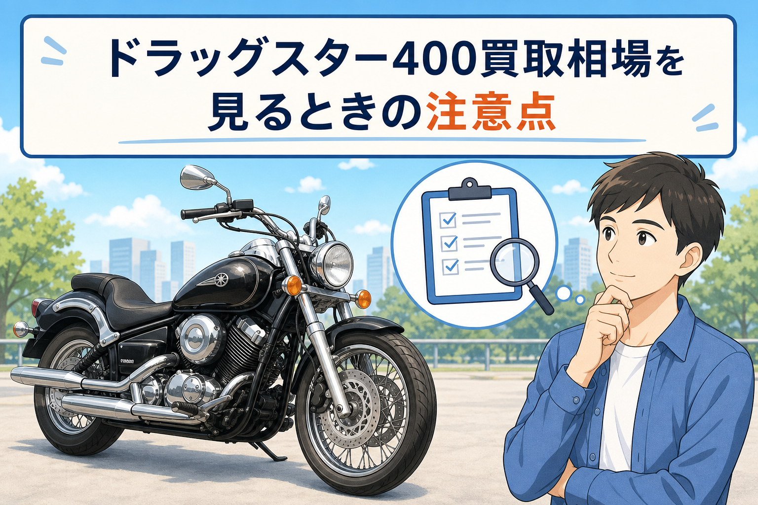 ドラッグスター400買取相場を見るときの注意点