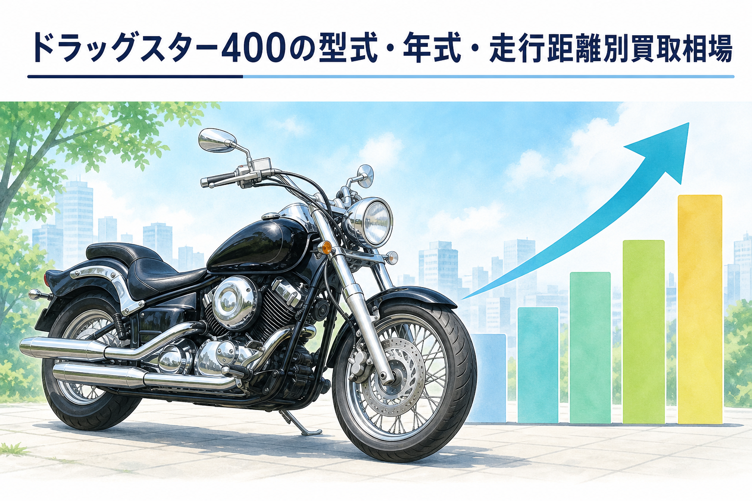 ドラッグスター400の型式・年式・走行距離別買取相場