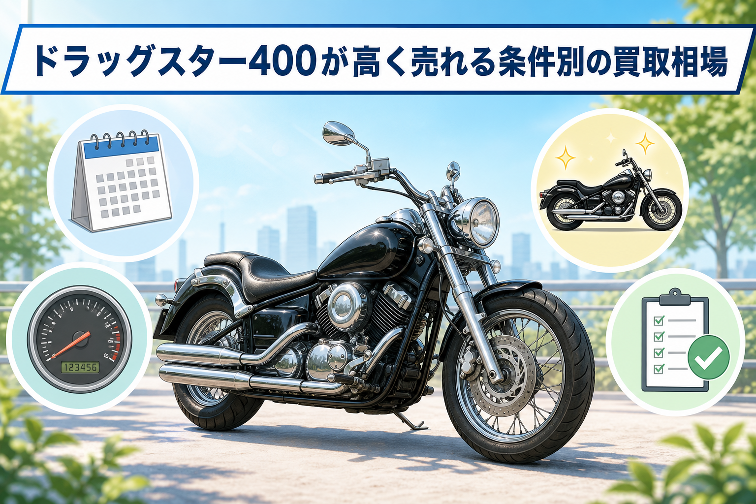 ドラッグスター400が高く売れる条件別の買取相場