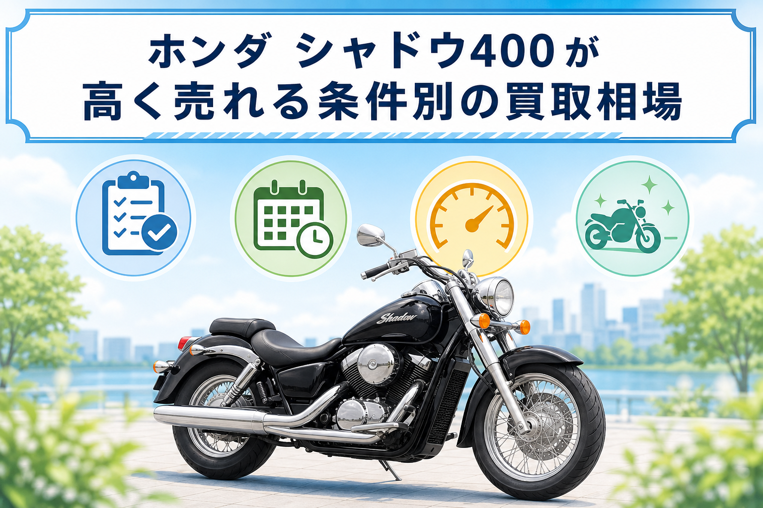 ホンダ シャドウ400が高く売れる条件別の買取相場