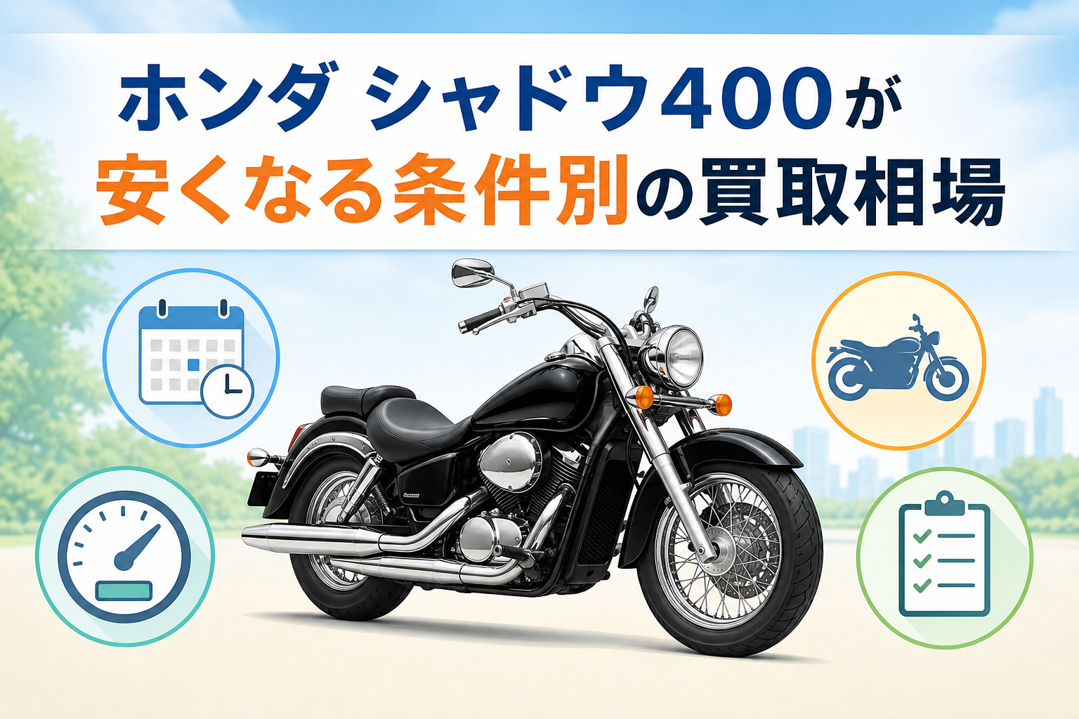 ホンダ シャドウ400が安くなる条件別の買取相場