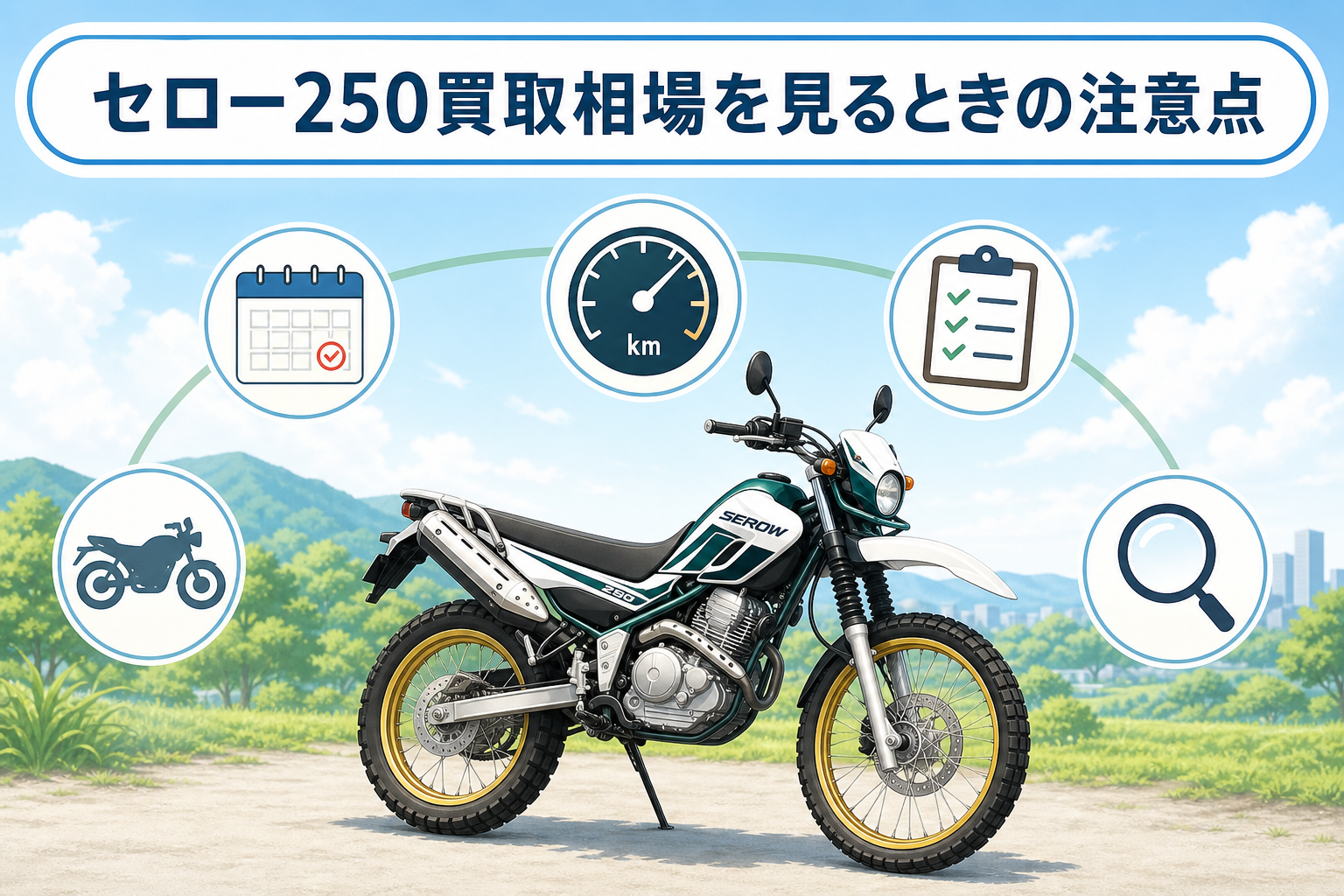 セロー250買取相場を見るときの注意点