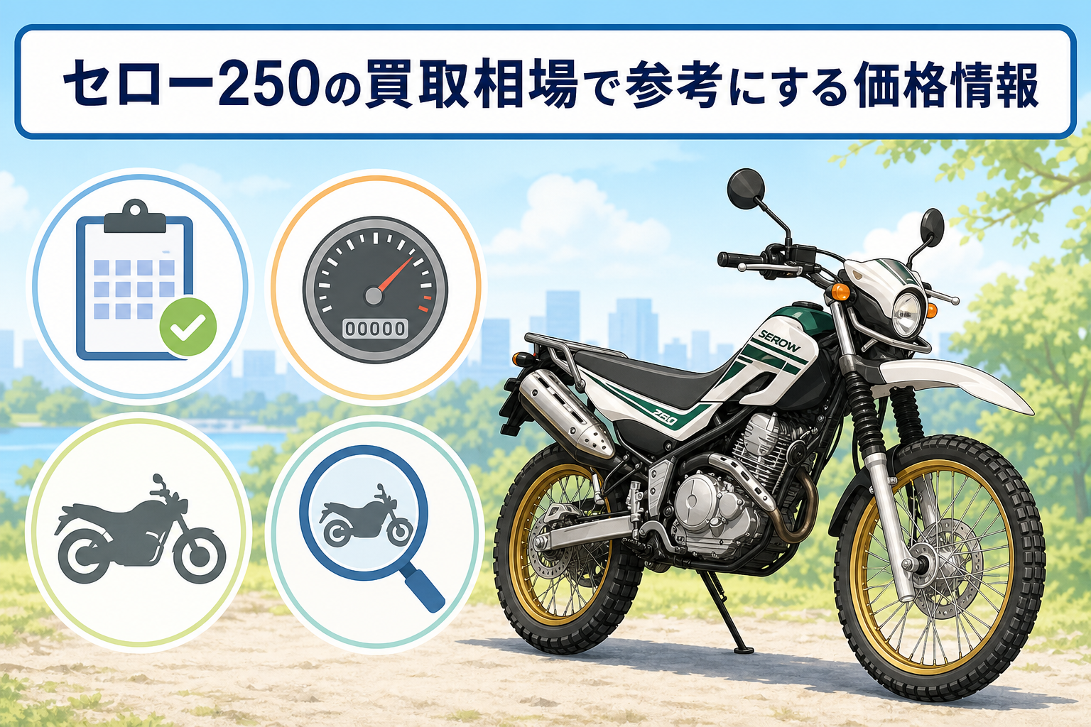 セロー250の買取相場で参考にする価格情報
