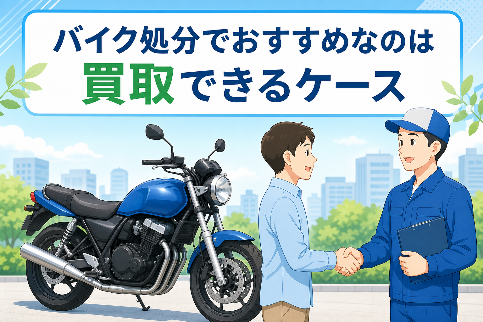 バイク処分でおすすめなのは買取できるケース