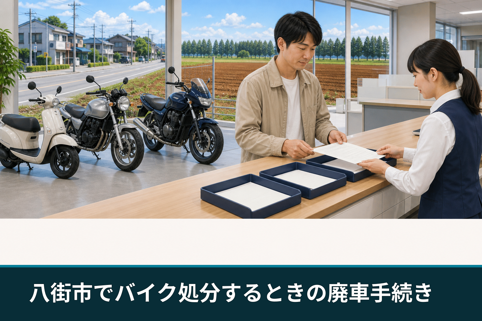 八街市でバイク処分するときの廃車手続き