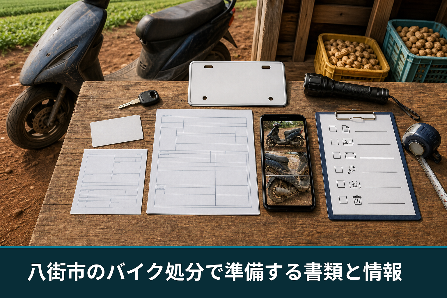 八街市のバイク処分で準備する書類と情報
