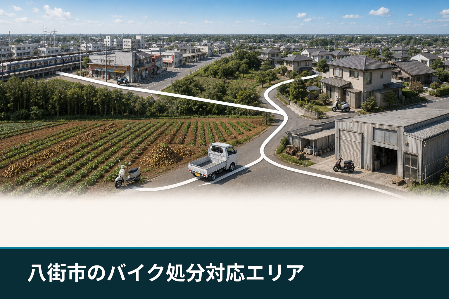 八街市のバイク処分対応エリア