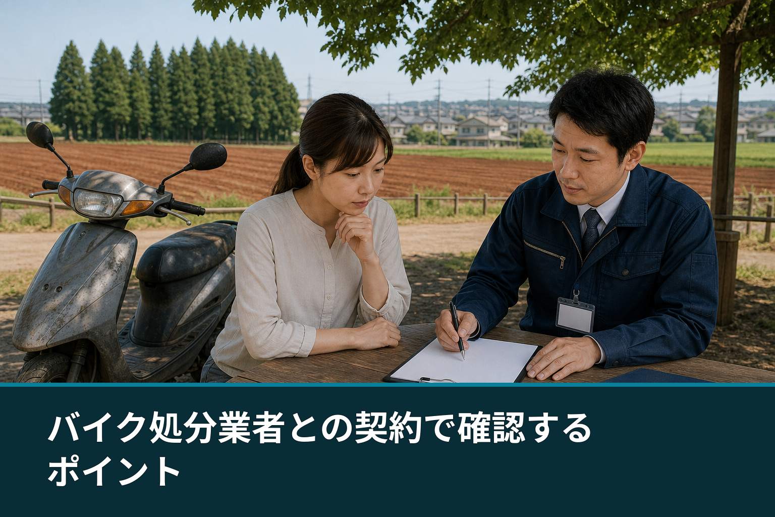 バイク処分業者との契約で確認するポイント