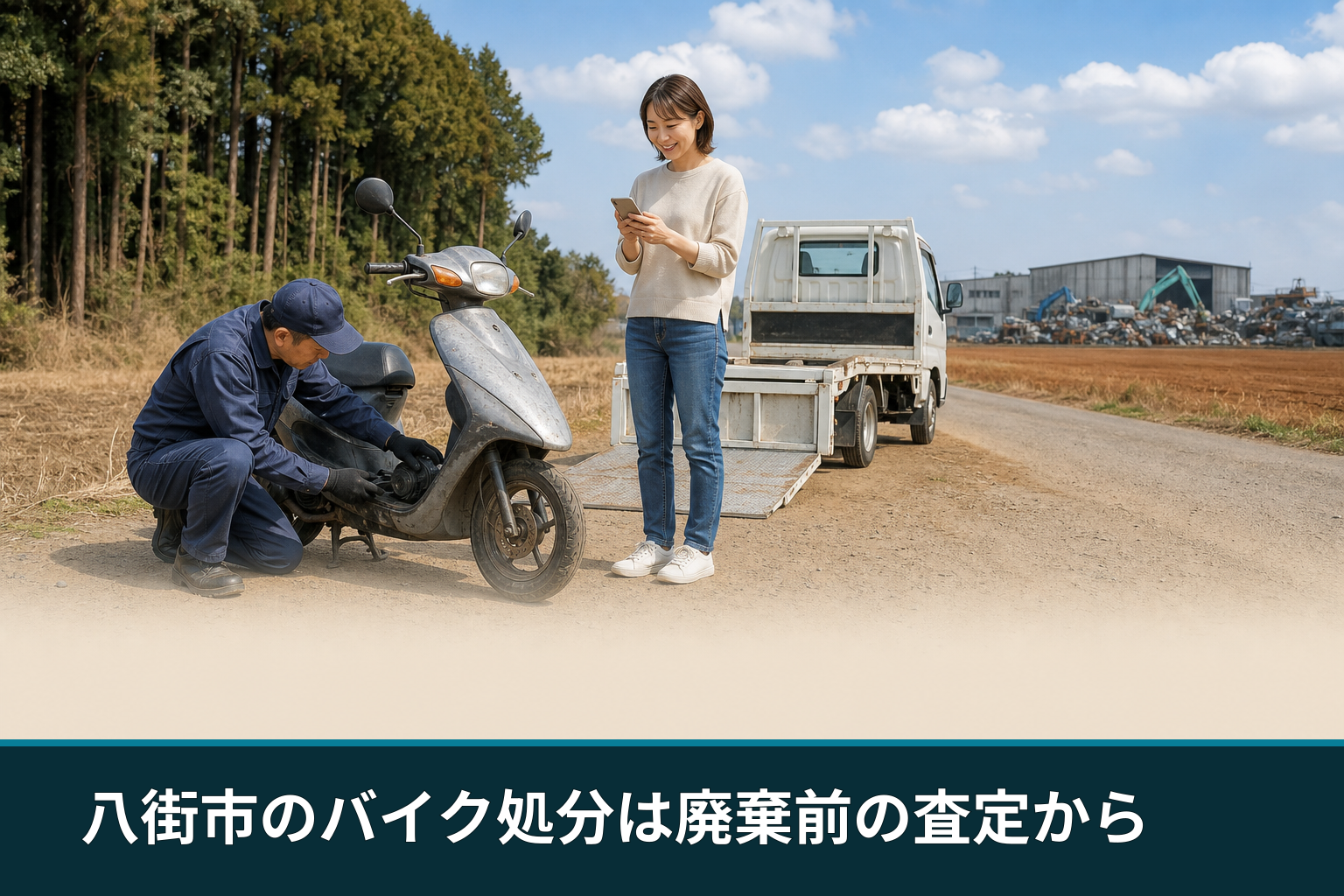 八街市のバイク処分は廃棄前の査定から