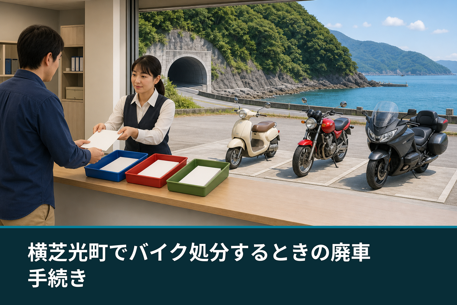 横芝光町でバイク処分するときの廃車手続き