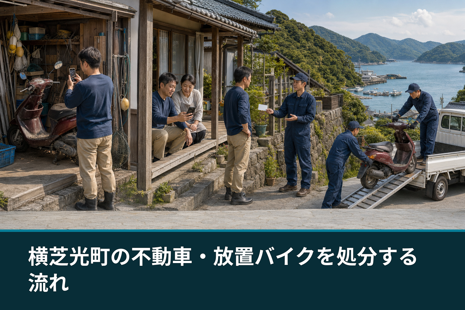 横芝光町の不動車・放置バイクを処分する流れ