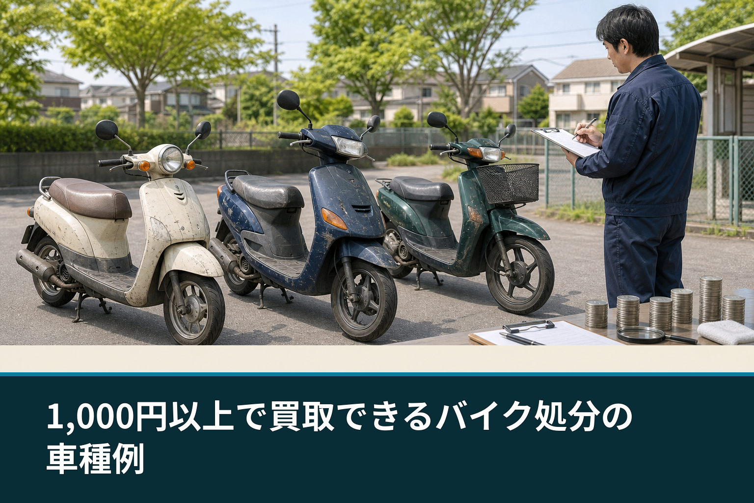 1,000円以上で買取できるバイク処分の車種例