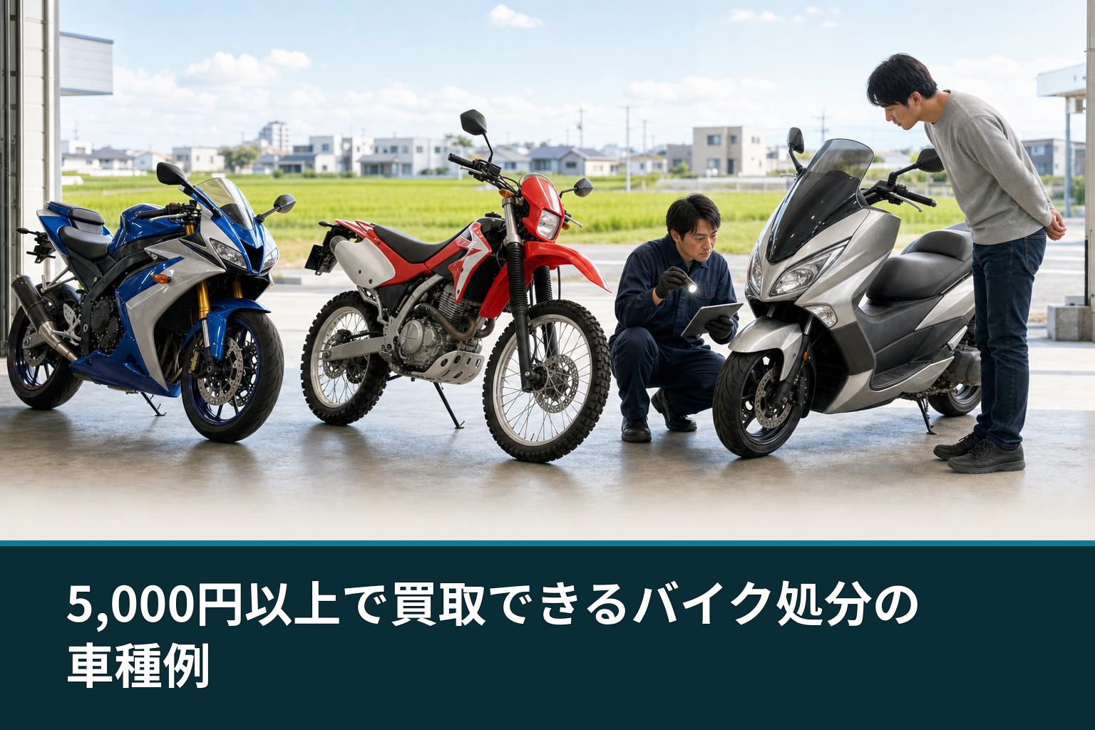5,000円以上で買取できるバイク処分の車種例