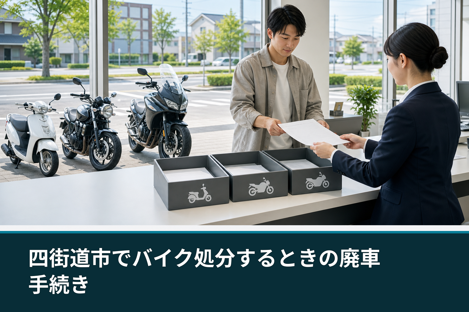 四街道市でバイク処分するときの廃車手続き