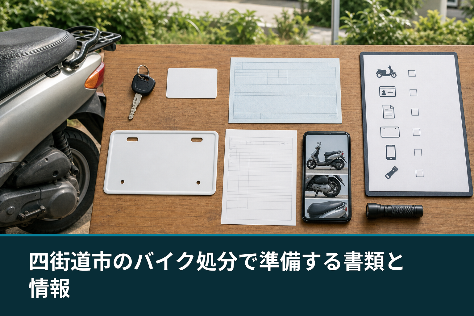 四街道市のバイク処分で準備する書類と情報