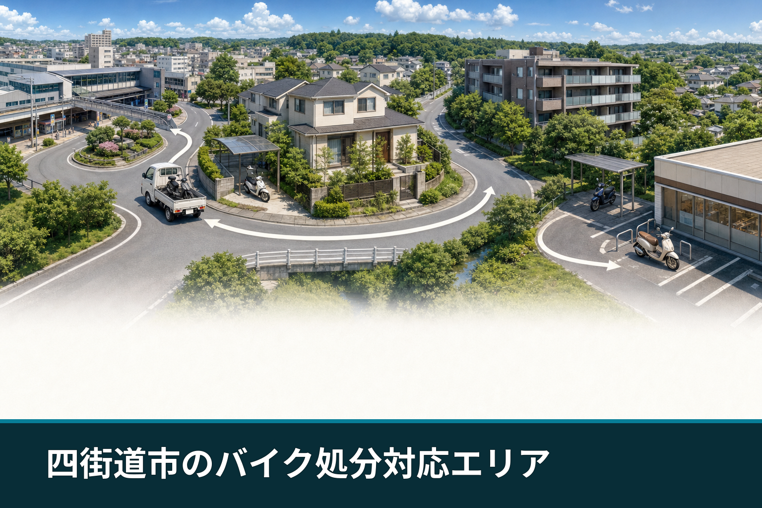 四街道市のバイク処分対応エリア