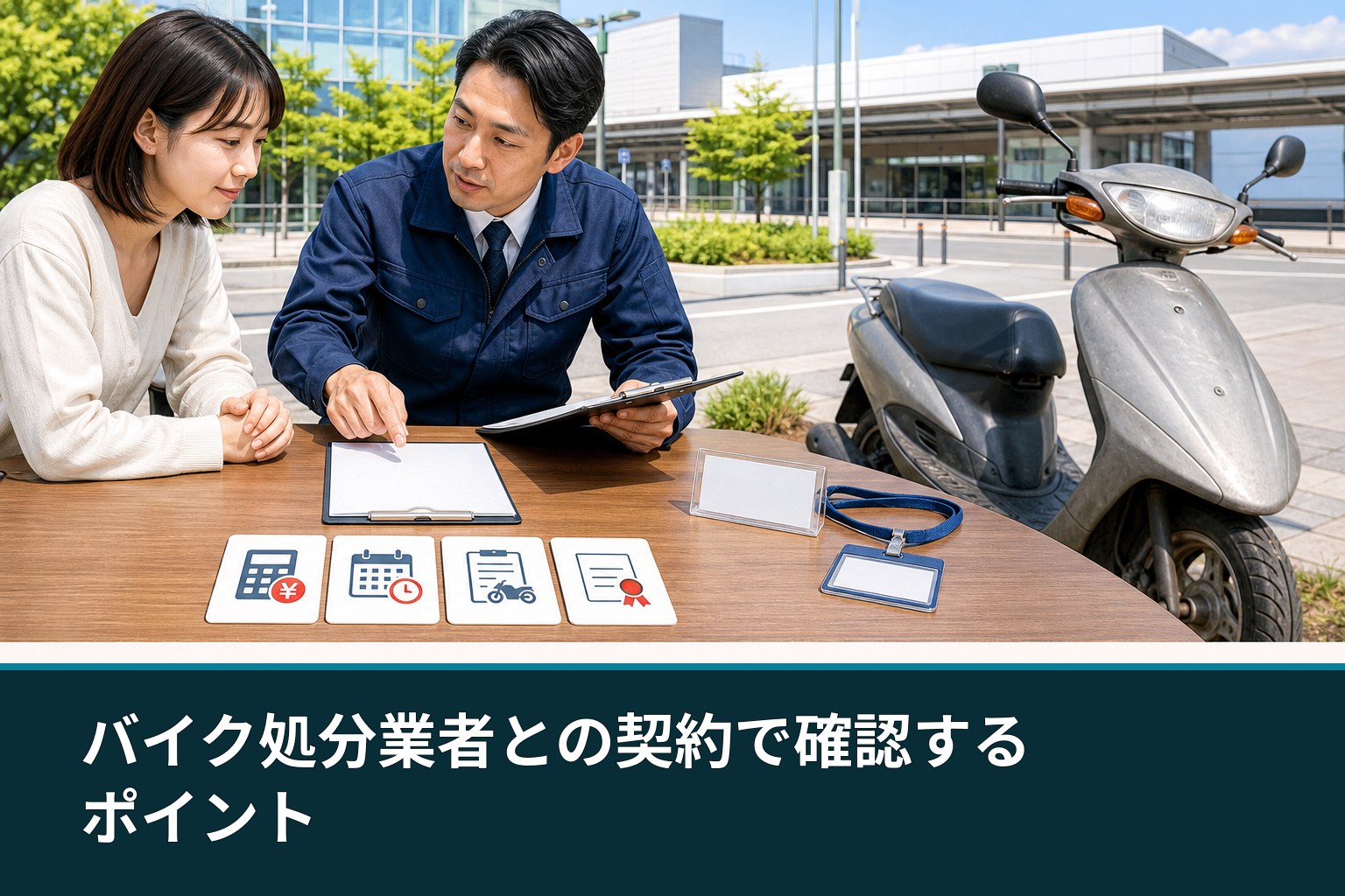 バイク処分業者との契約で確認するポイント