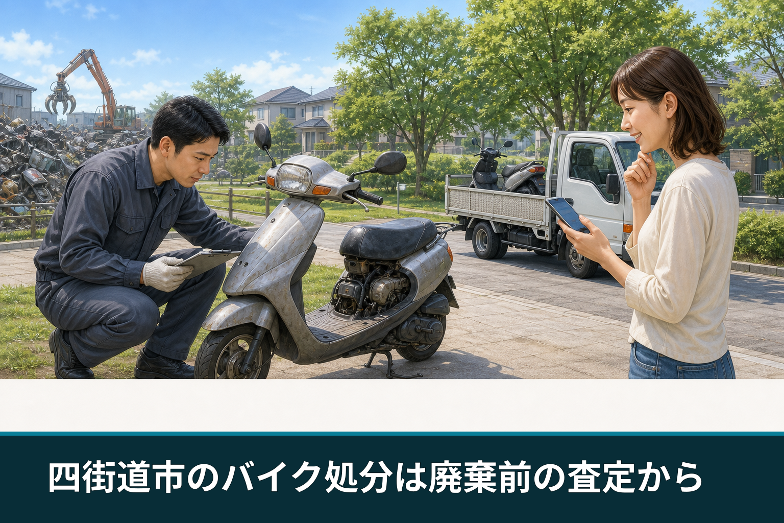 四街道市のバイク処分は廃棄前の査定から