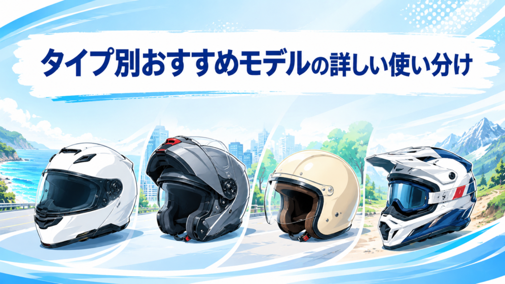 タイプ別おすすめモデルの詳しい使い分け