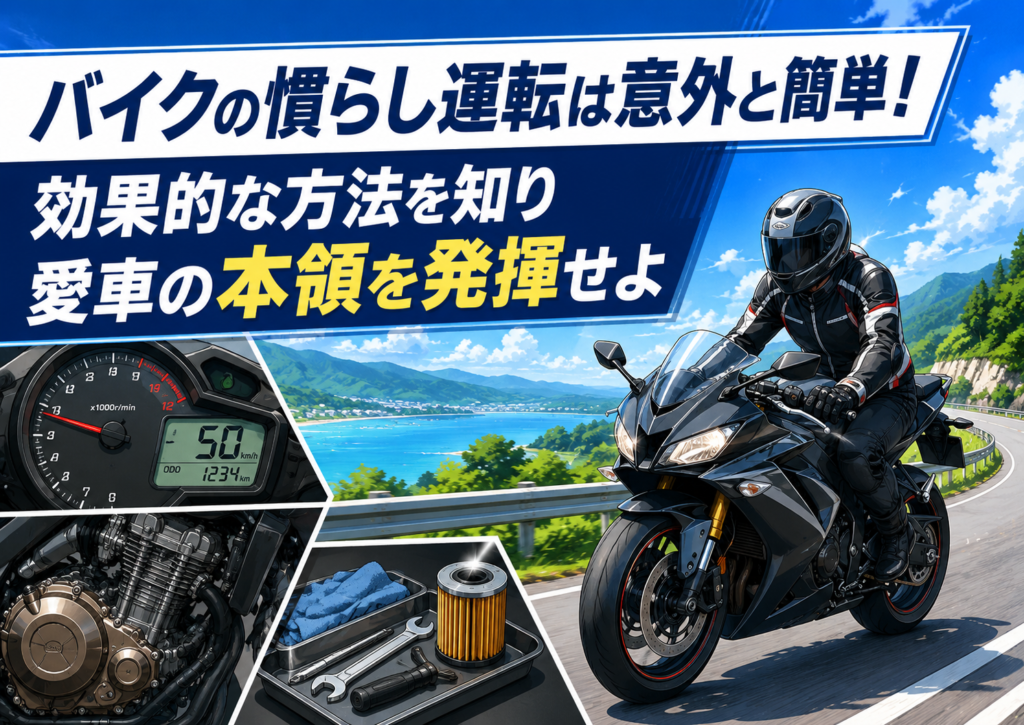 バイクの慣らし運転は意外と簡単！効果的な方法を知り愛車の本領を発揮せよ