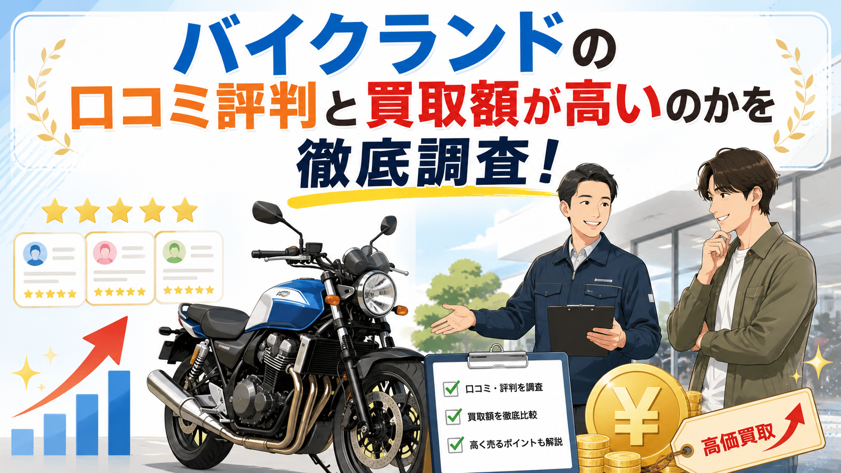 バイクランドの口コミ評判と買取額が高いのかを徹底調査！